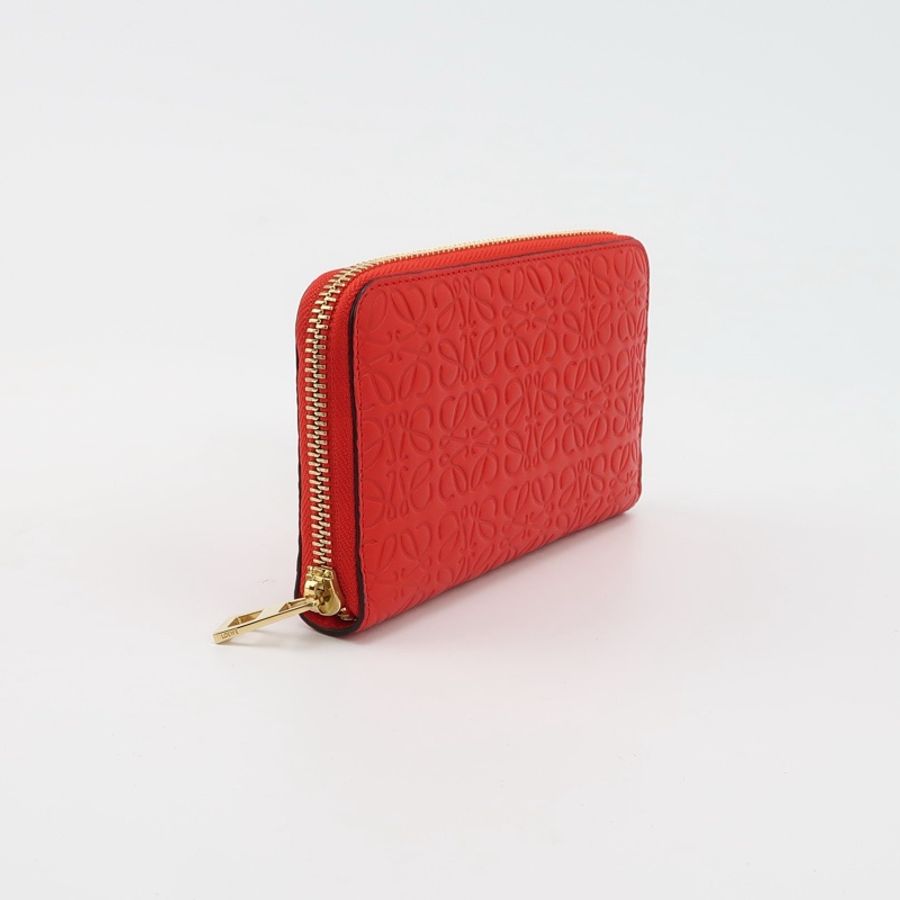 ❤️ Loewe 牛皮壓紋Logo拉鏈錢包 ❤️-2
