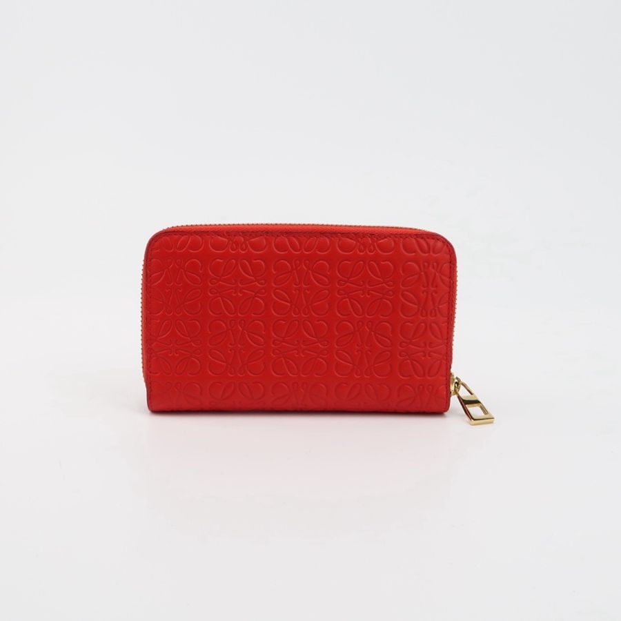 ❤️ Loewe 牛皮壓紋Logo拉鏈錢包 ❤️-3