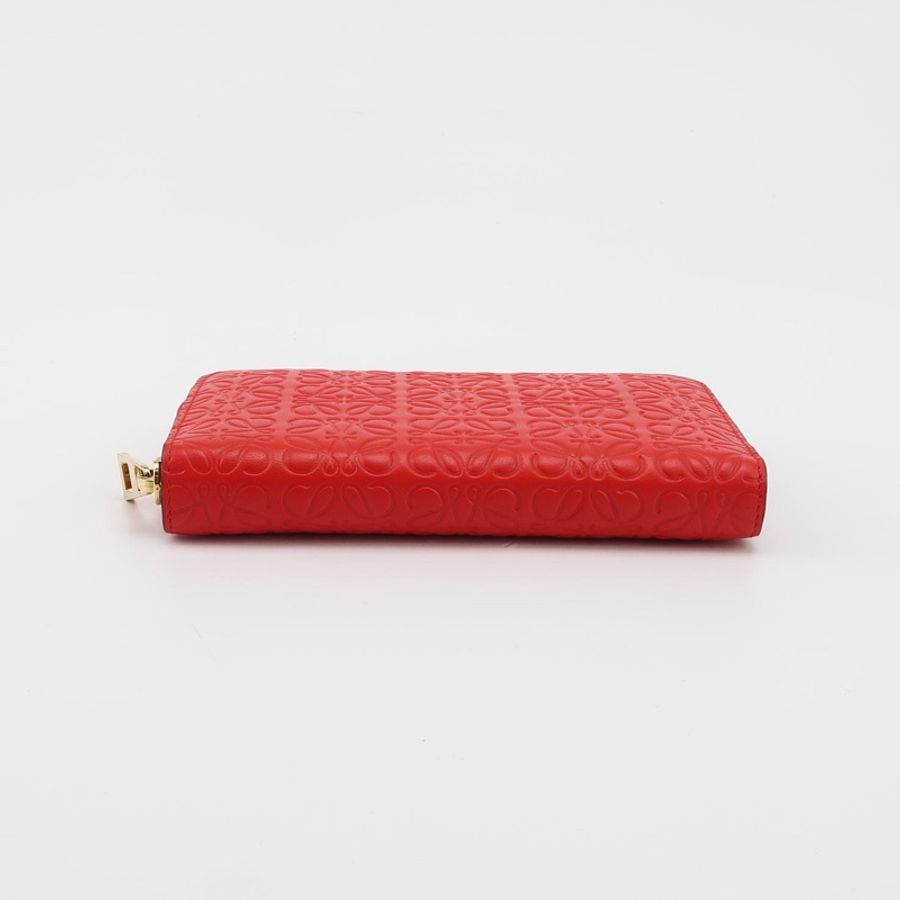 ❤️ Loewe 牛皮壓紋Logo拉鏈錢包 ❤️-4