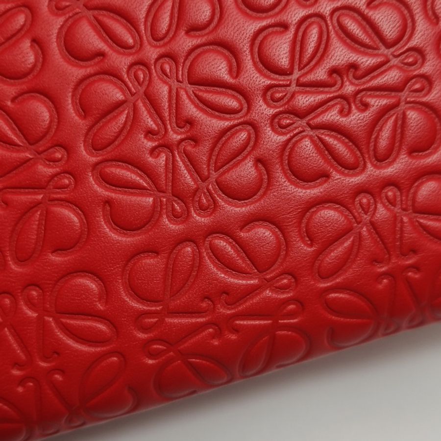 ❤️ Loewe 牛皮壓紋Logo拉鏈錢包 ❤️-8