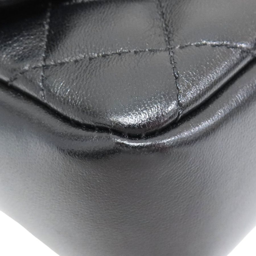黑色菱格紋羊革 MINI COCO 鏈帶肩背【CHANEL 香奈兒】 AS4385-8