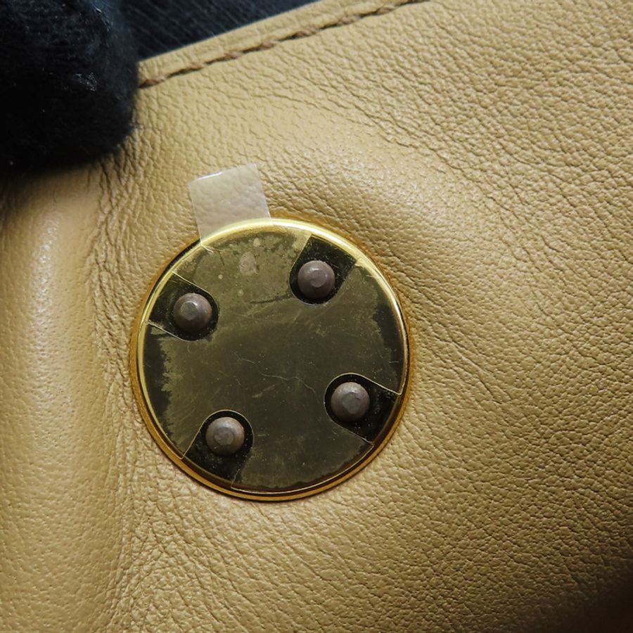 餅乾色 Clemence 牛革 Mini Lindy 肩背包 B刻 金扣【HERMES 愛馬仕】 H079086cc4B-15