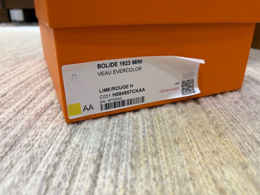Hermes mini bolide 2023 B刻 全新閒置品 愛馬仕-3