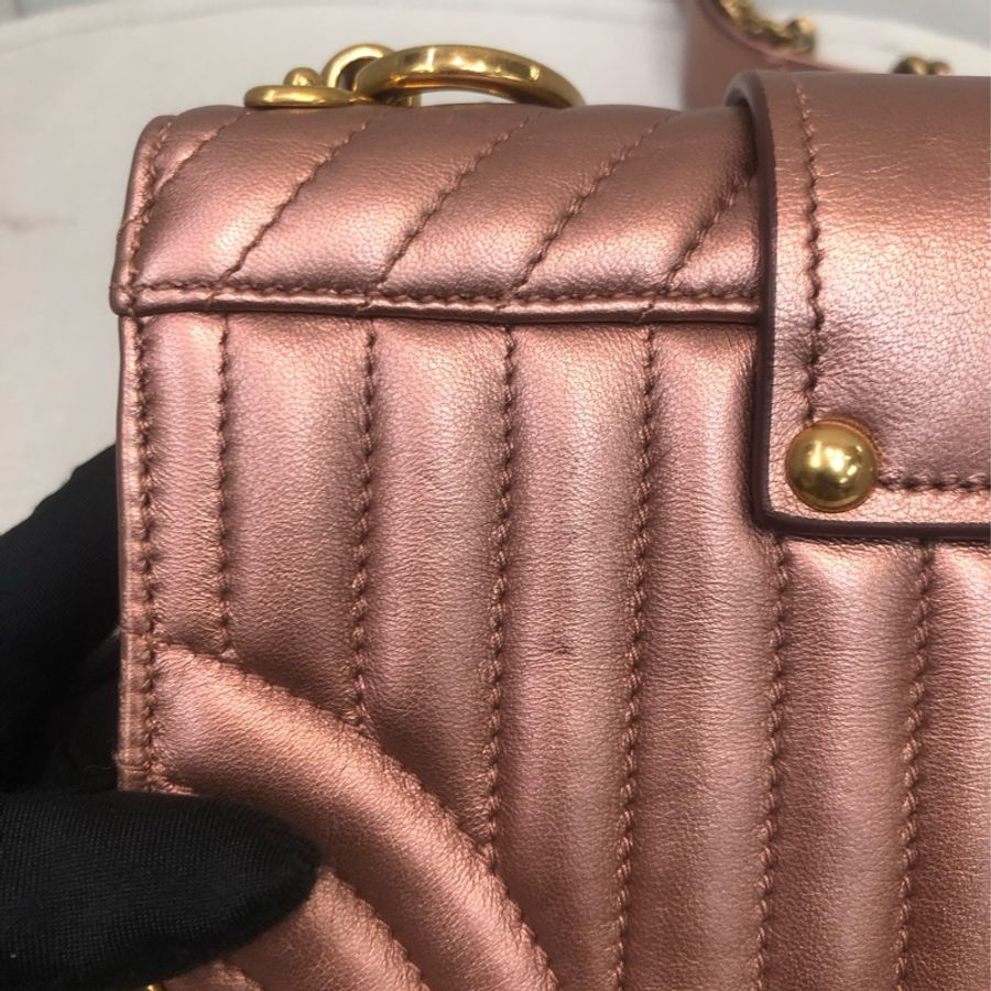 PRADA 粉色矜貴限量盒子 手袋 XB581-12