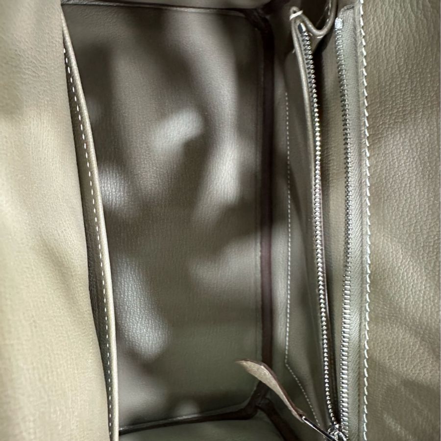 Hermes birkin25 大象灰銀扣 togo 皮 W刻-9