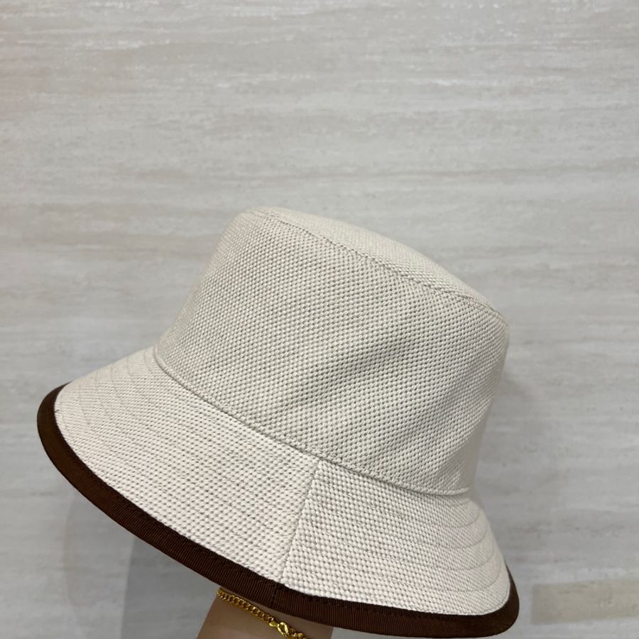 Gucci 米拼棕色麻花雙面用漁夫帽-3