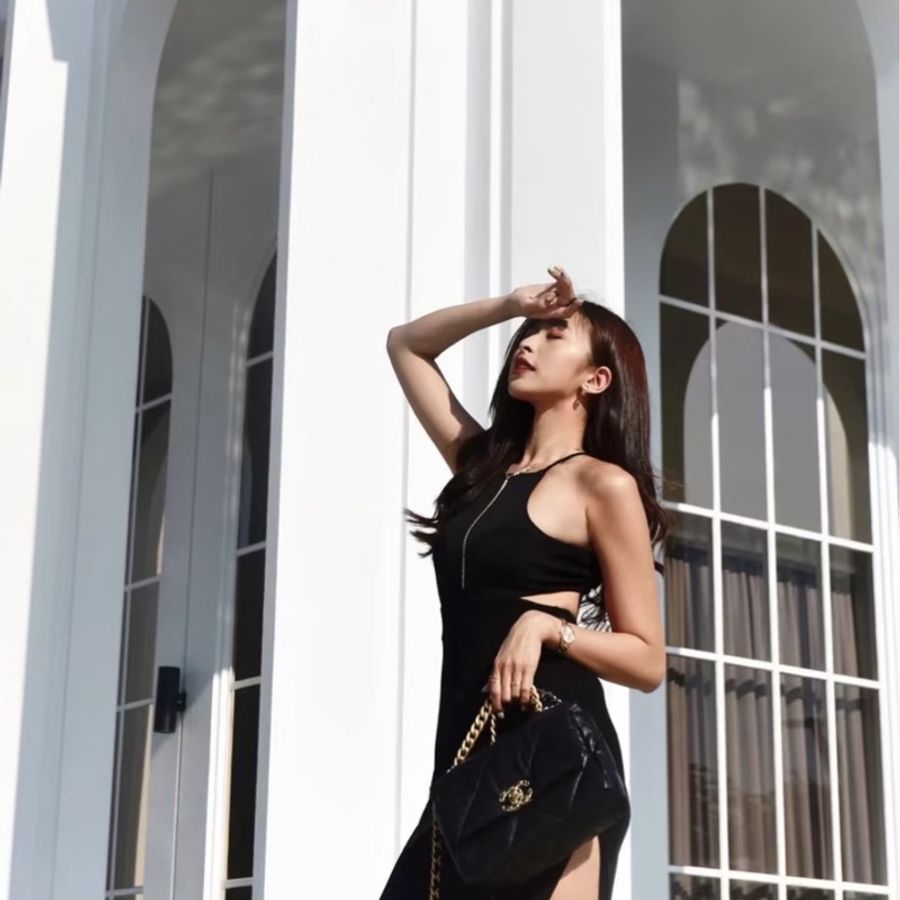 Chanel 香奈兒19bag 小號 黑金 羊皮26*16*9 晶片款-3