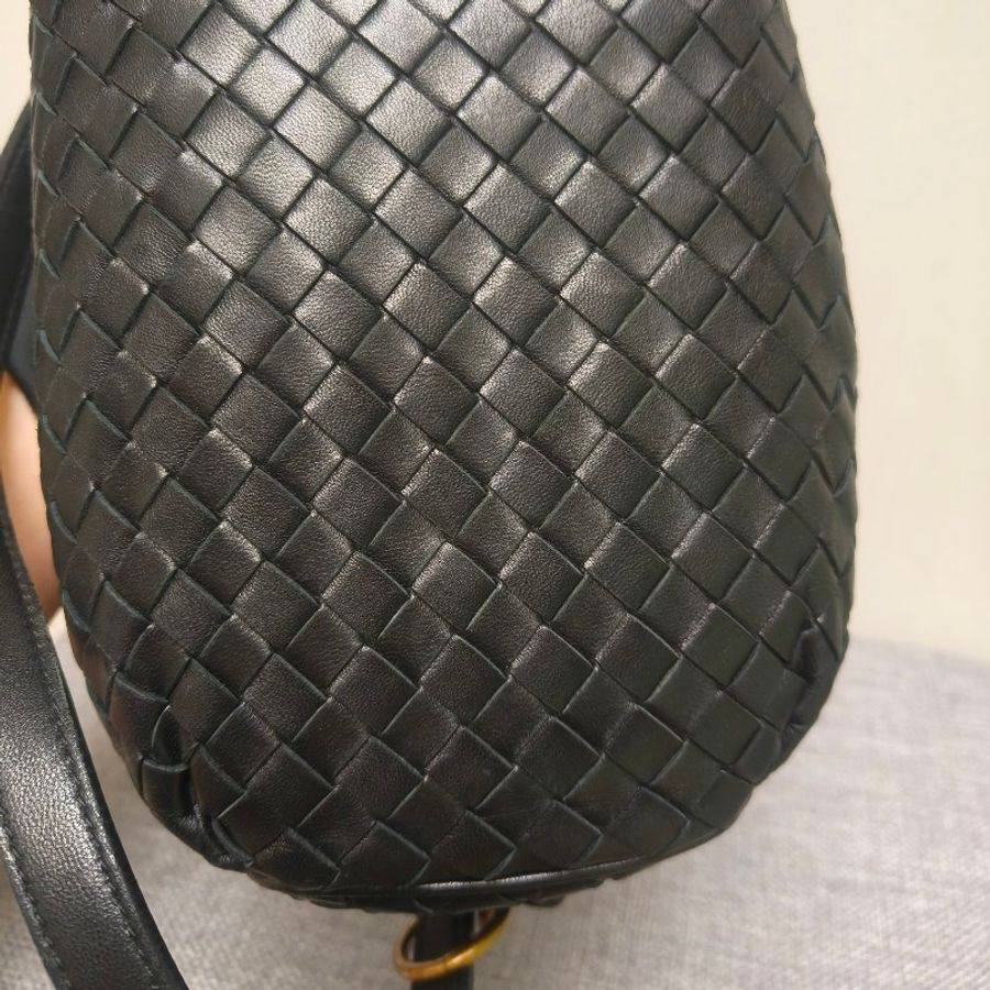 🔥衝破200銷售🔥【限時降價回饋至9/21】㊣✨Bottega Veneta ✨寶緹嘉 BV 羊皮 黑色 編織 雲朵包 肩背包 手提包 編織包 斜背包/二手包/二手精品/保證正品🌳二手樹屋🌳-11