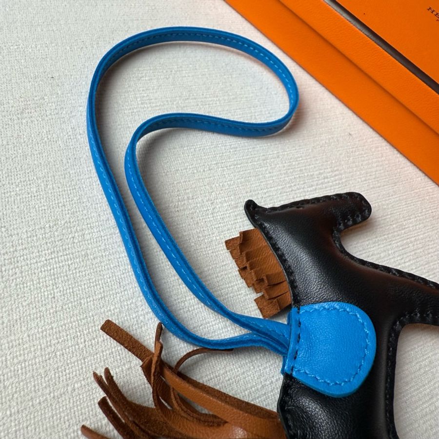 HERMES 愛馬仕Rodeo PM小馬37金棕黑藍色-3