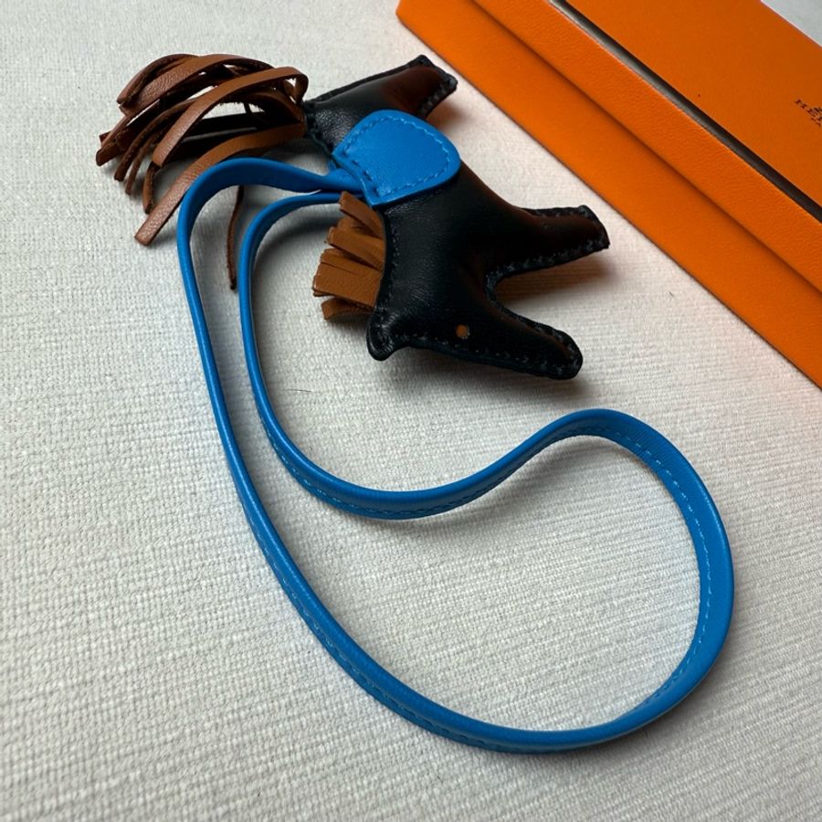 HERMES 愛馬仕Rodeo PM小馬37金棕黑藍色-4