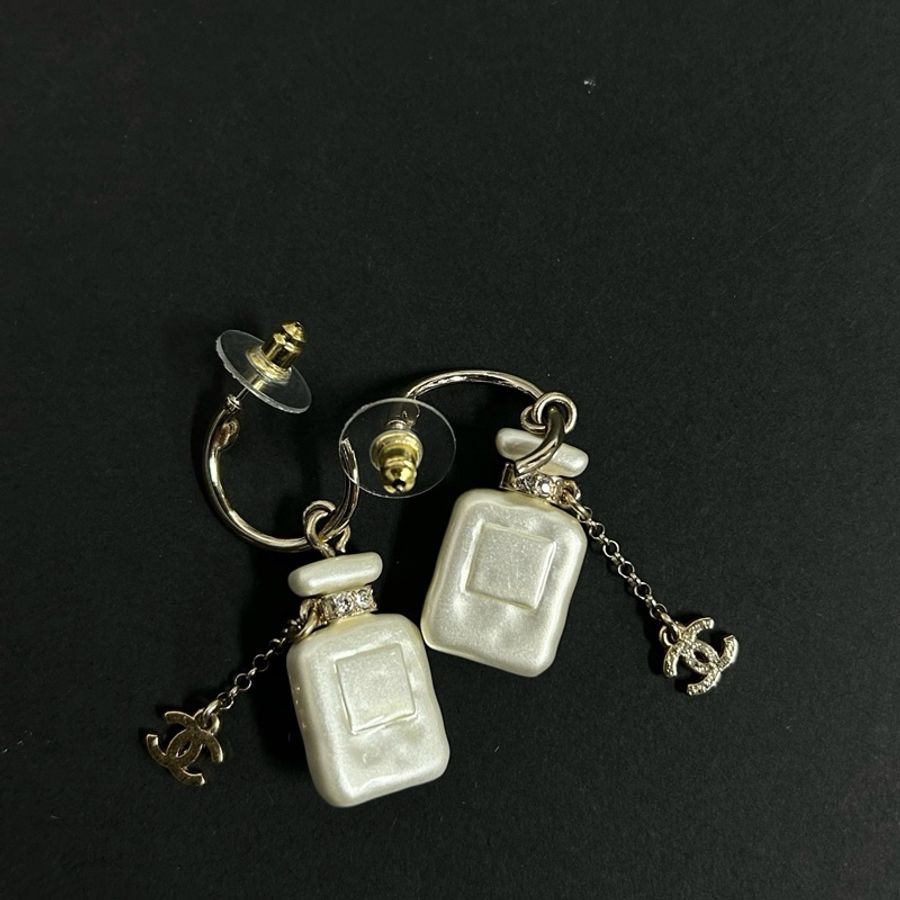 CHANEL 5號香水瓶耳環 附件:盒子,冊子~-2