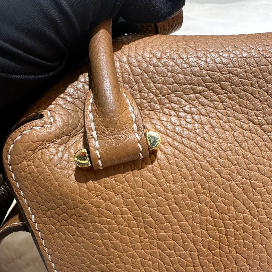 Delvaux Cool Box Nano Brown Taurillon Soft Calfskin 2way Bag 德爾沃 迷你啡色牛皮兩用袋-9