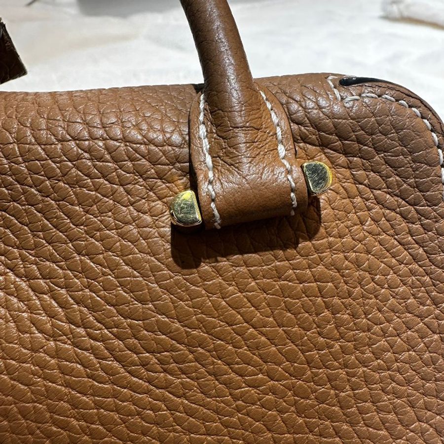 Delvaux Cool Box Nano Brown Taurillon Soft Calfskin 2way Bag 德爾沃 迷你啡色牛皮兩用袋-10