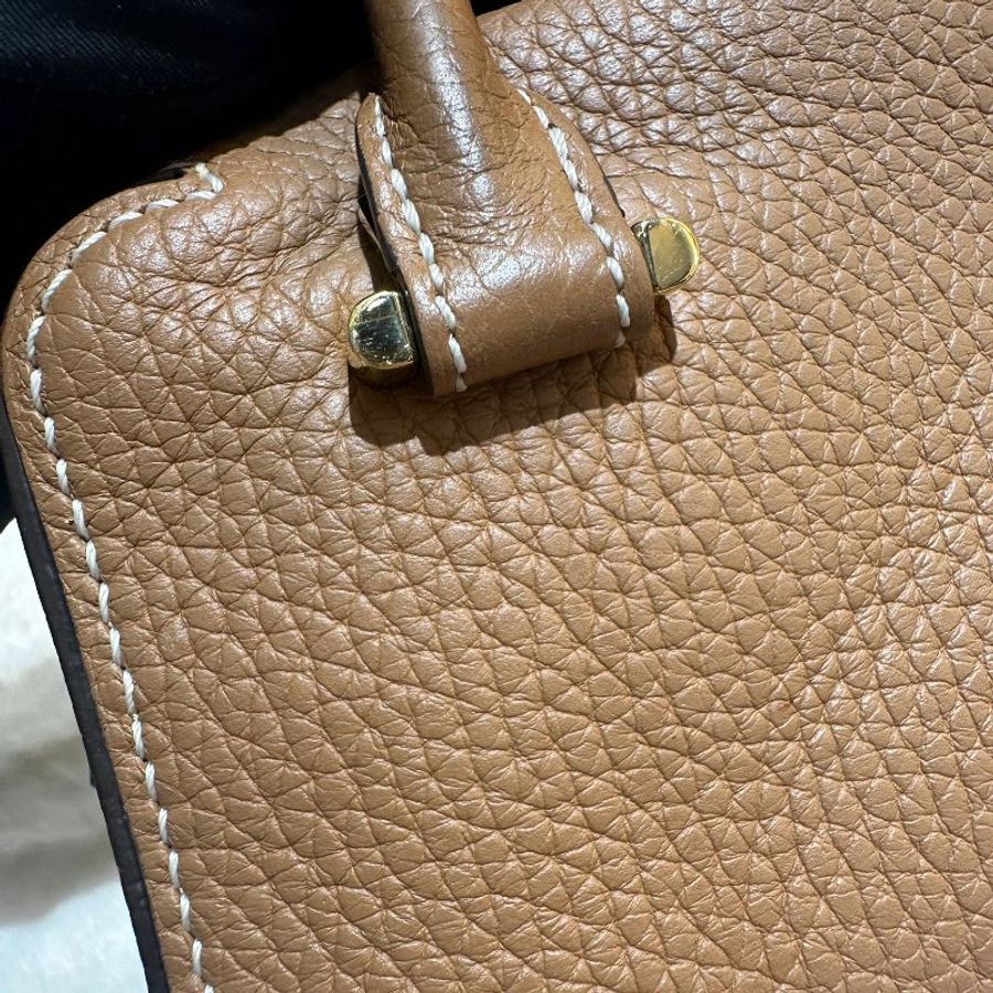Delvaux Cool Box Nano Brown Taurillon Soft Calfskin 2way Bag 德爾沃 迷你啡色牛皮兩用袋-12