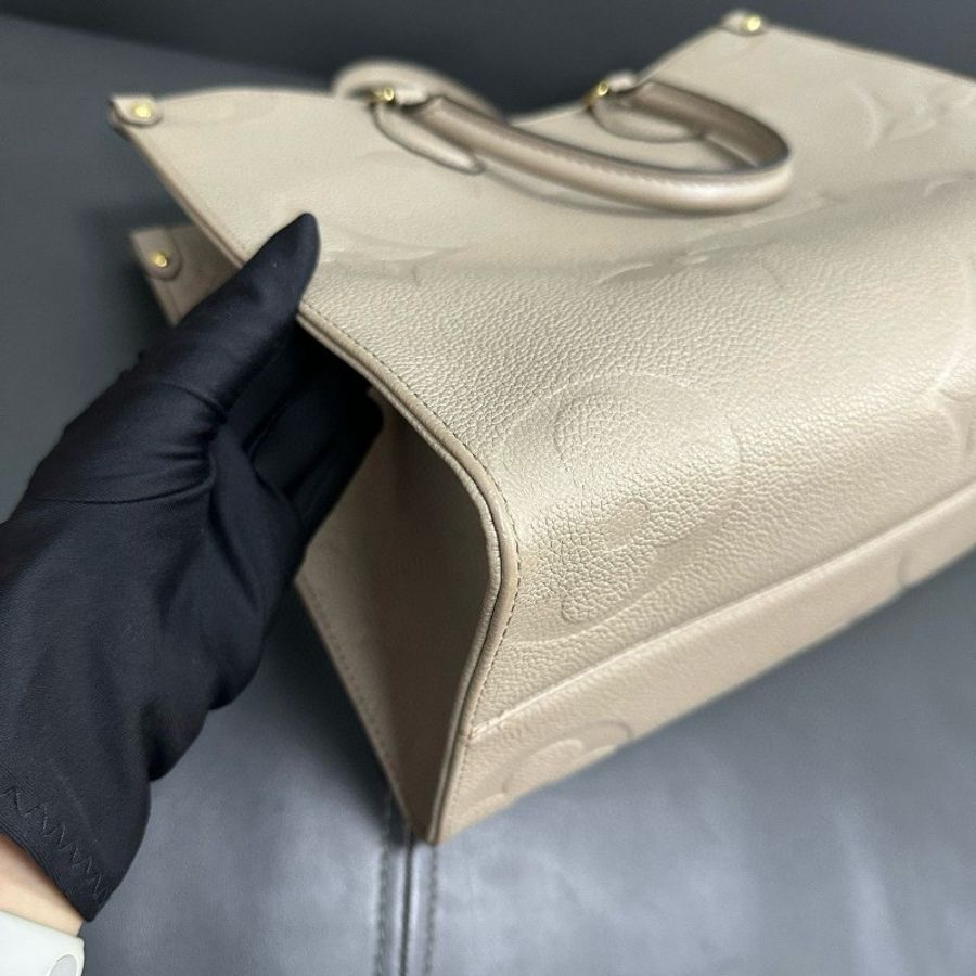 LV onthego medium 全皮大象灰 中號-10