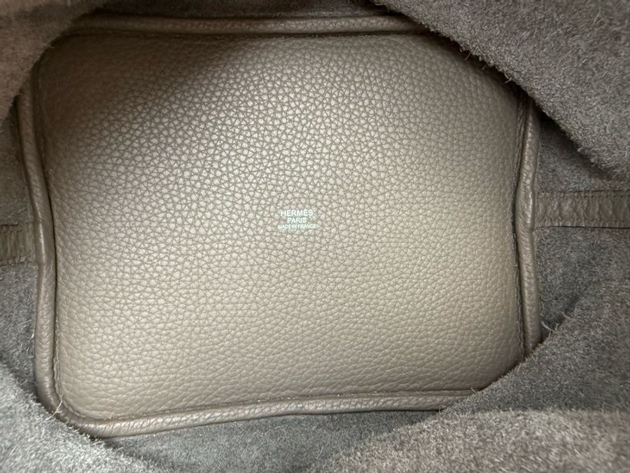 愛馬仕 Hermès Picotin 22 菜籃子 8F錫器灰銀釦-12