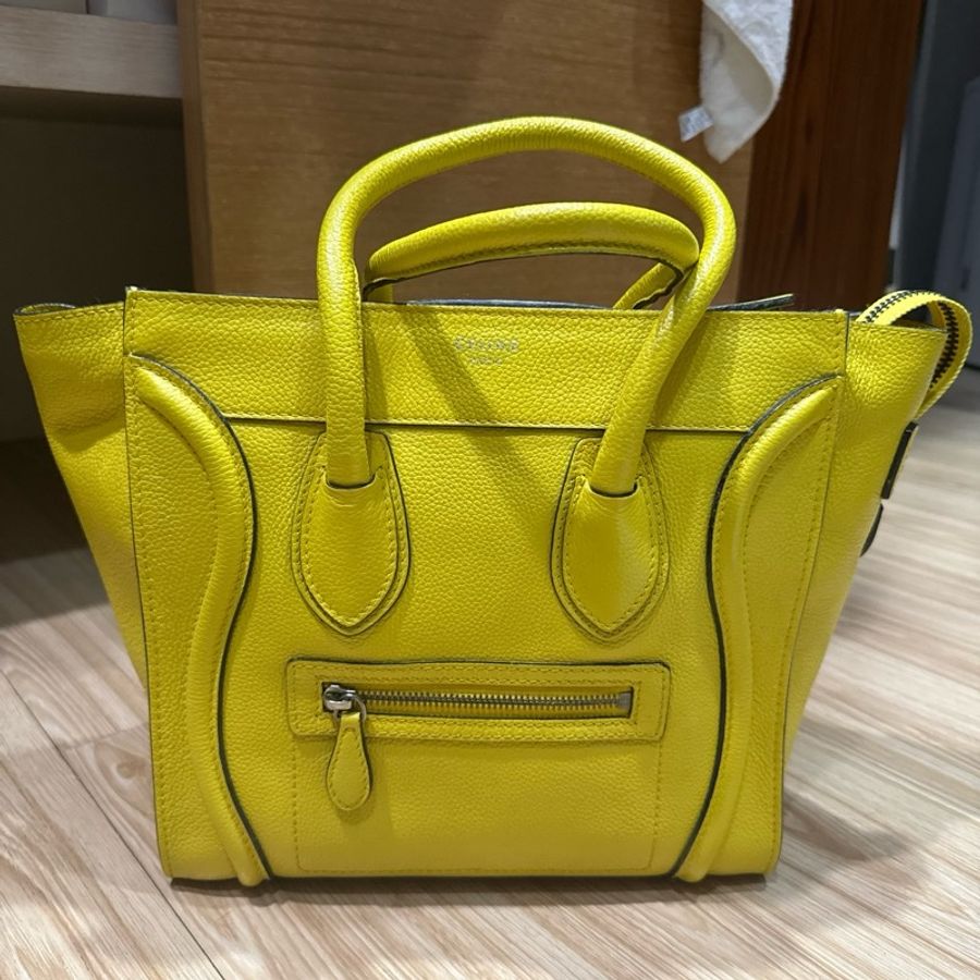 Celine micro luggage 黃 冏包-7