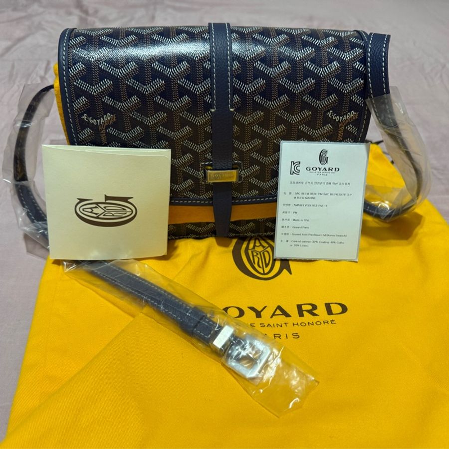 Goyard 郵差包 PM 藍色/ Belvedere PM Bag-15