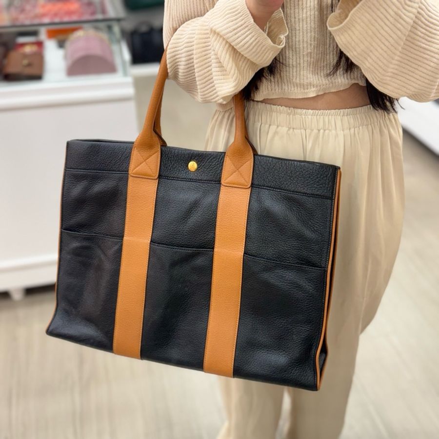 Hermès 皮革手提包-4