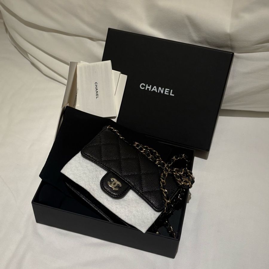 Chanel mini wallet on chain 鏈條斜背包-0