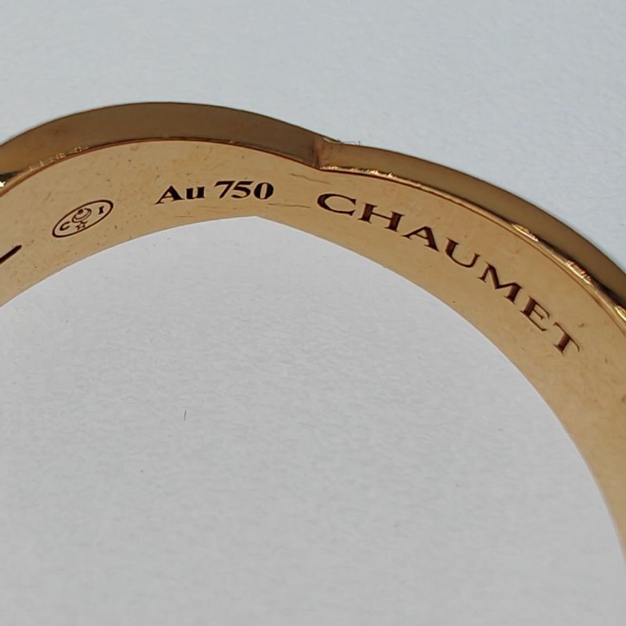 Chaumet 尚美巴黎 18K 玫瑰金 戒指 女款 Size 54-8