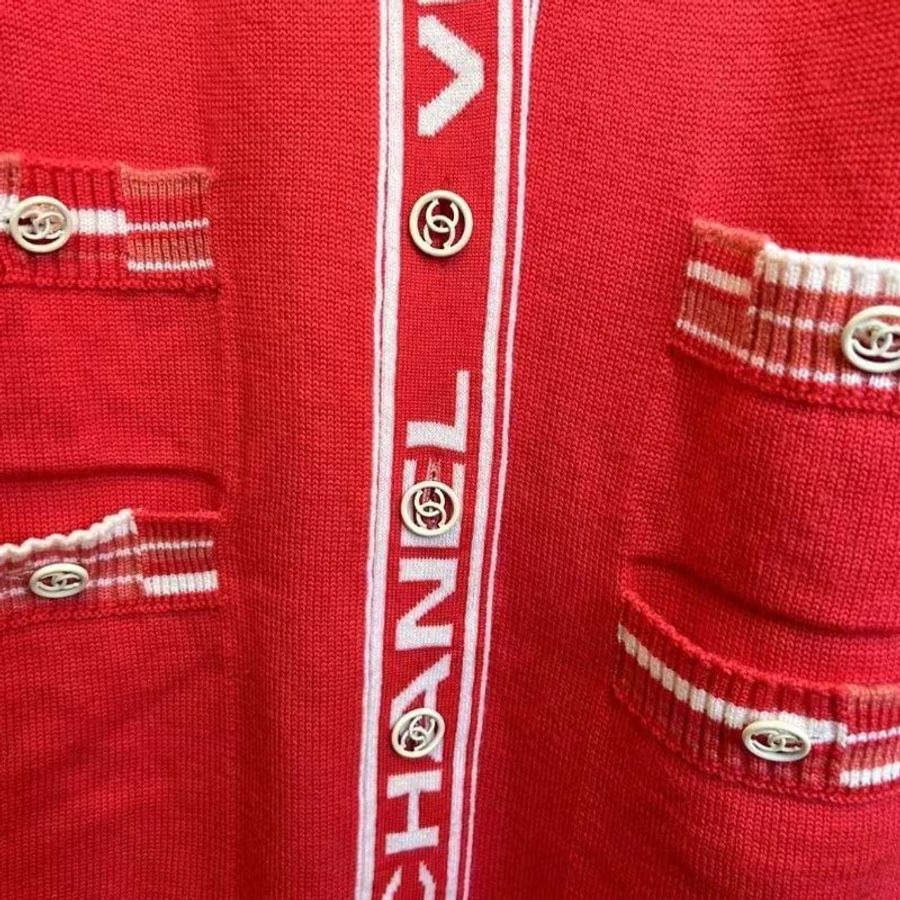CHANEL 針織長版外套 40號 領標掉了 洗標還在 非常新 尺寸S寬鬆版 M也可以穿-2