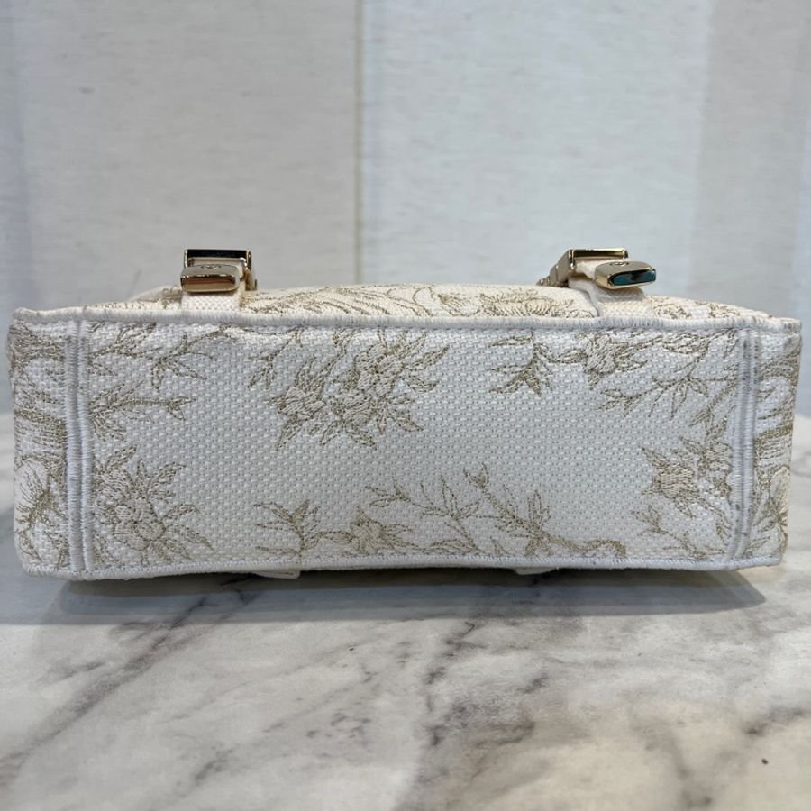 Dior 白帆布刺繡Camp小號斜背信差包-7