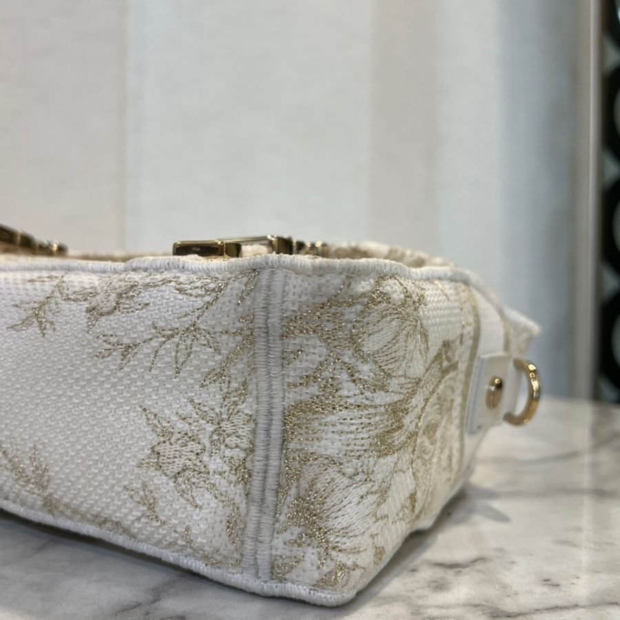Dior 白帆布刺繡Camp小號斜背信差包-12