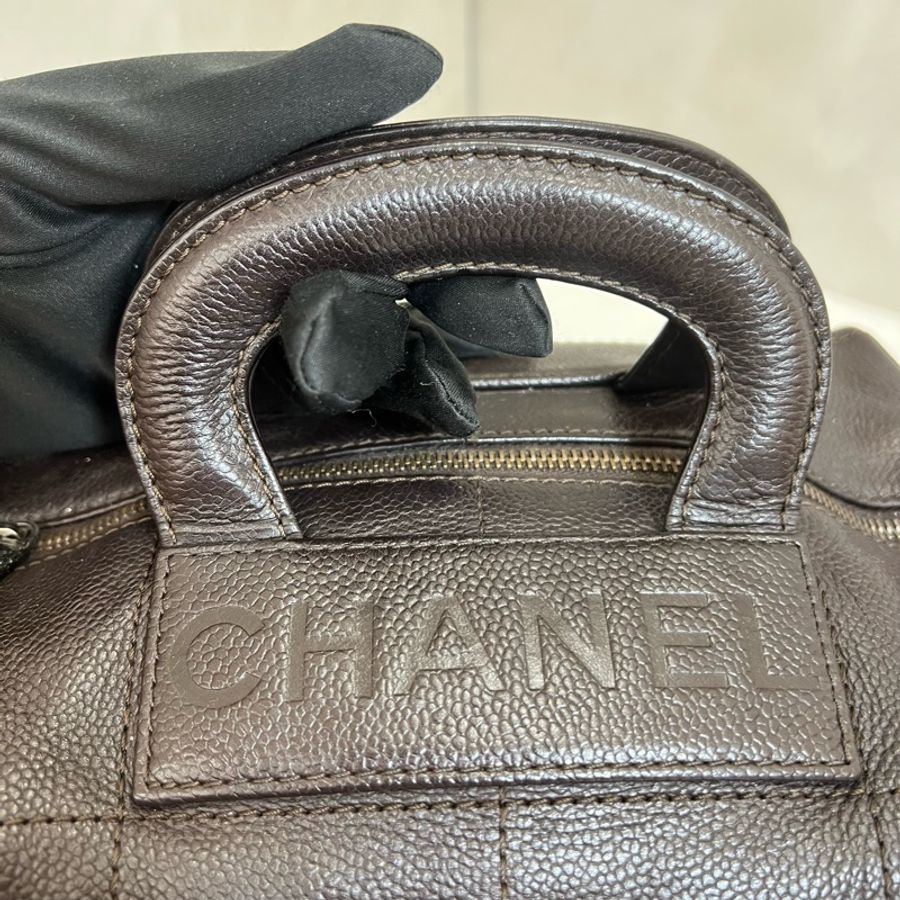 Chanel 香奈兒復古皮革波士頓手袋-13