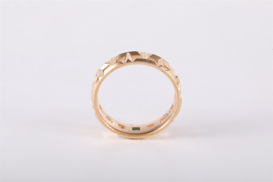 TIFFANY&CO(蒂芙尼) 18K玫瑰金 玫瑰金 戒指 T型 鏤空 18K-2