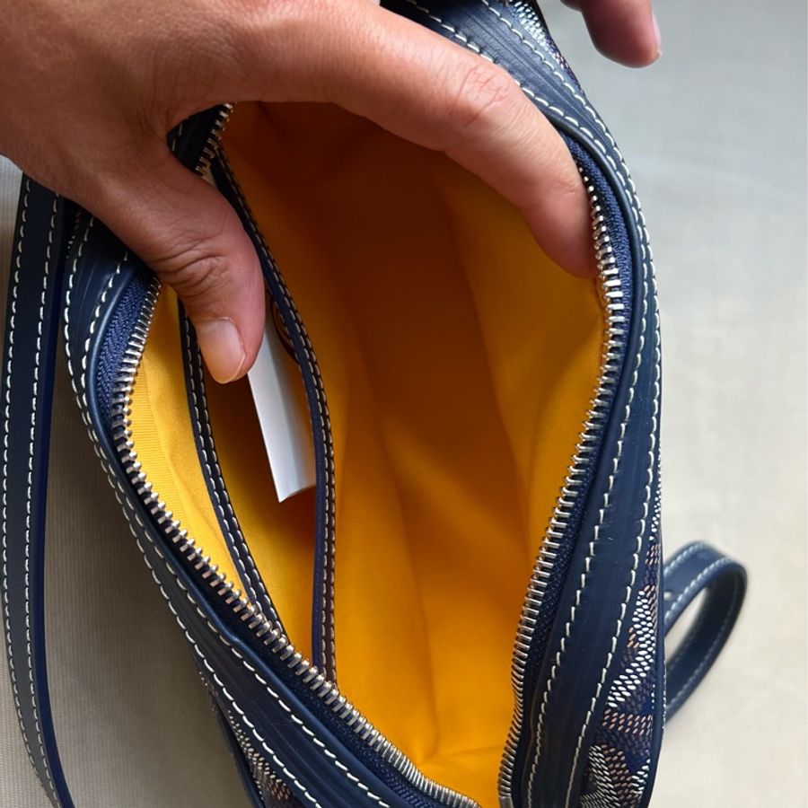 Goyard男用相機包 藍色Navy Blue-11