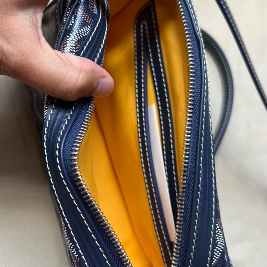 Goyard男用相機包 藍色Navy Blue-12