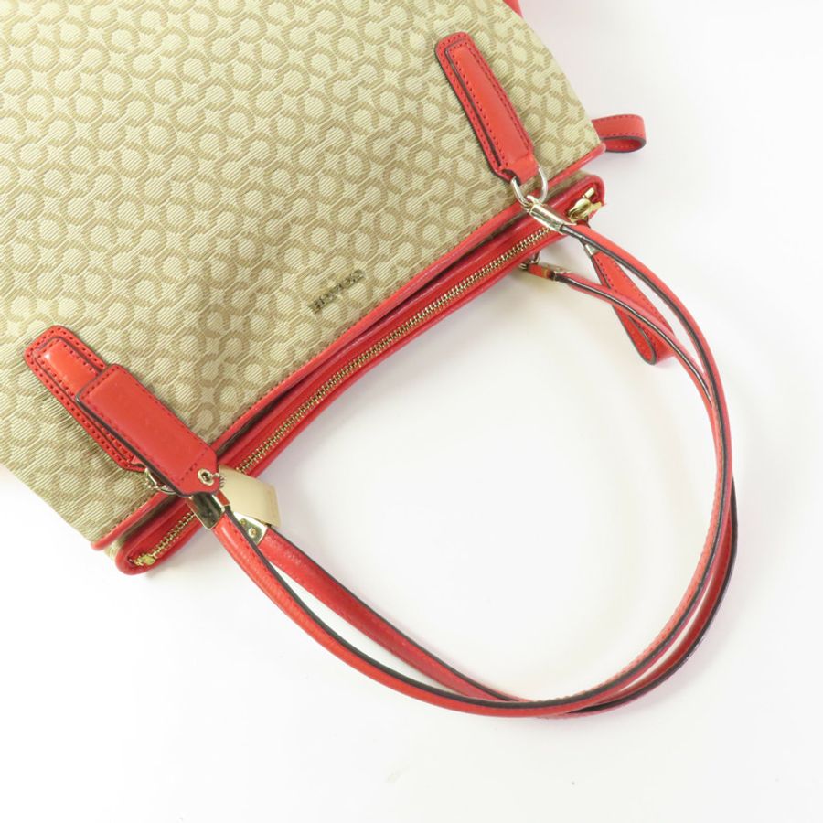 COACH 【激減優惠】帆布/皮革Shoulder Bag金扣肩背袋-8