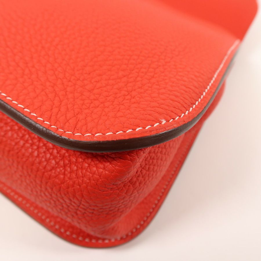 HERMES 【激減優惠】Clemence皮革Halzan 31銀扣手挽肩背兩用袋-9