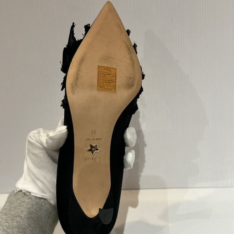 莉亞精品♡ChristianDior珍珠蝴蝶結跟鞋 尺碼39-7