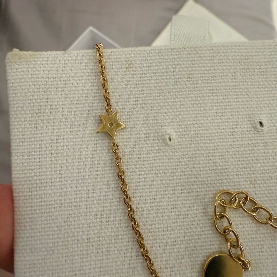 Dior logo帶鑽項鍊-3