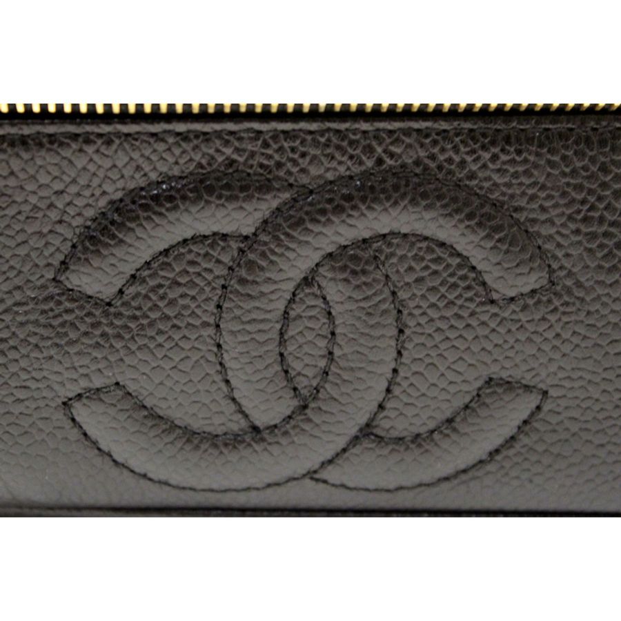 Chanel Vintage Black Caviar CC Timeless Vanity Case Bag-12