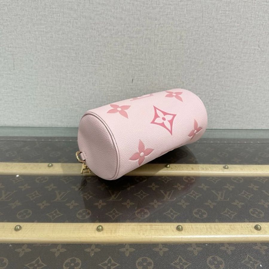 LV papillon春夏限定櫻花粉巴比龍 芯片款 20*10*10 99新配件塵袋吊牌-4