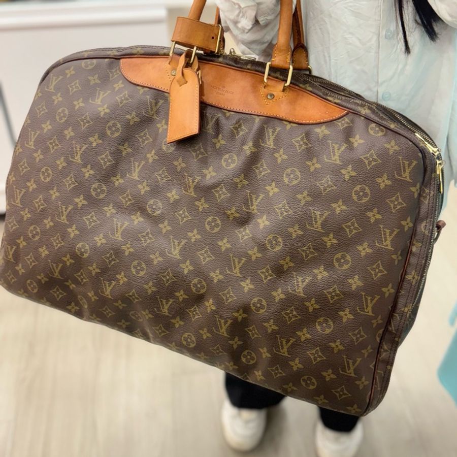 LOUIS VUITTON 復古Alize 老花皮革旅行袋-2