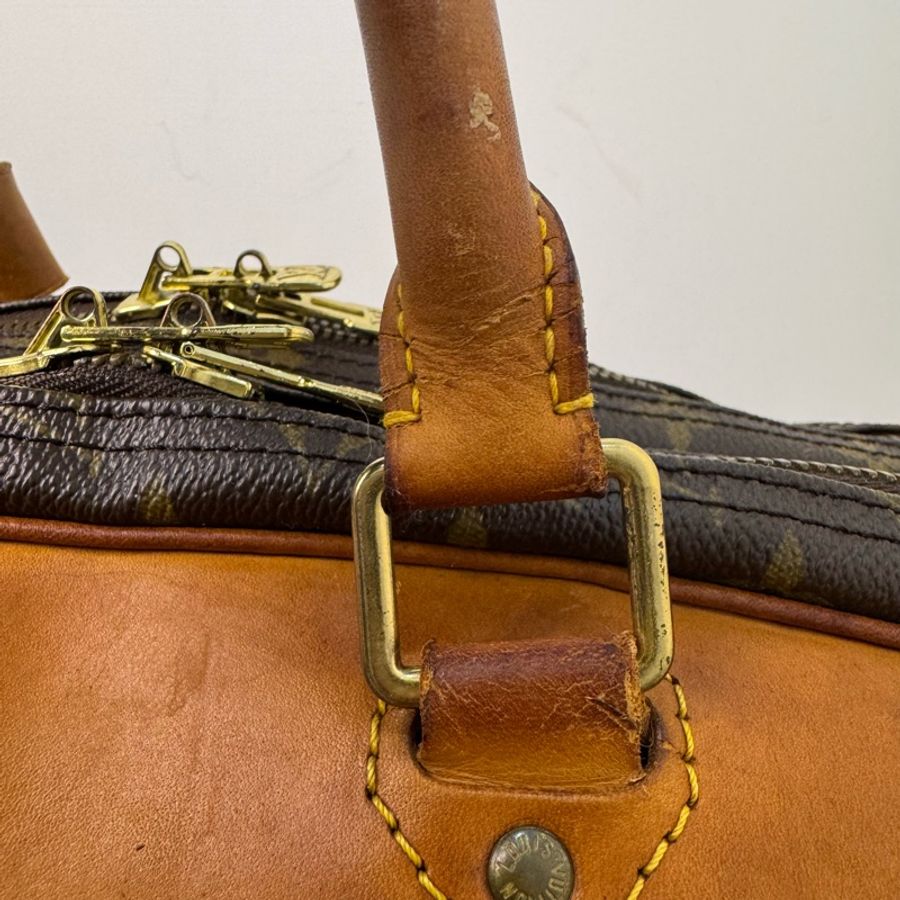 LOUIS VUITTON 復古Alize 老花皮革旅行袋-27