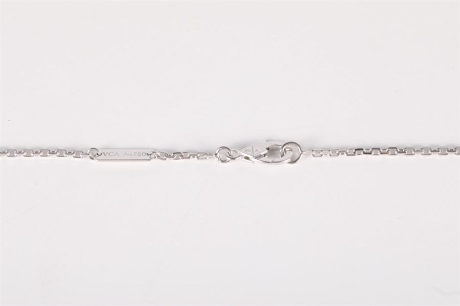VAN CLEEF&ARPELS(梵克雅寶) 滿鑽 蝴蝶 項鏈18K白金 18K白金/鑽石 項鏈 白金 18K-4