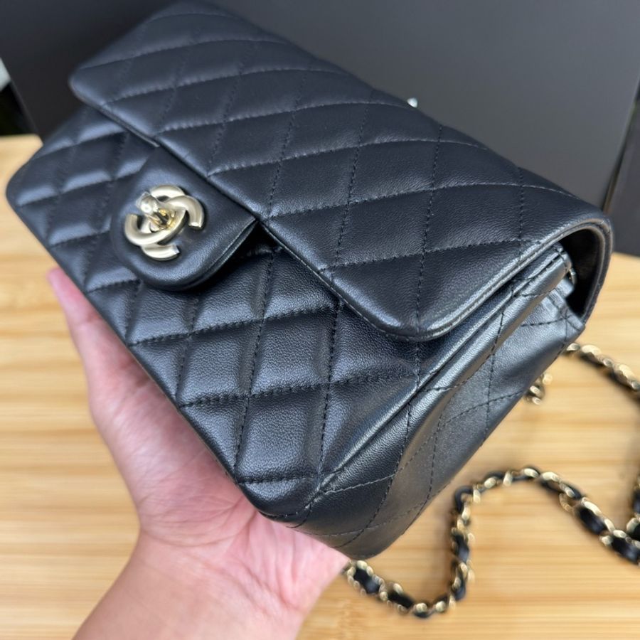 CHANEL 黑色經典coco金釦經典口蓋CF20鍊包❤️🔥2025年離櫃-5