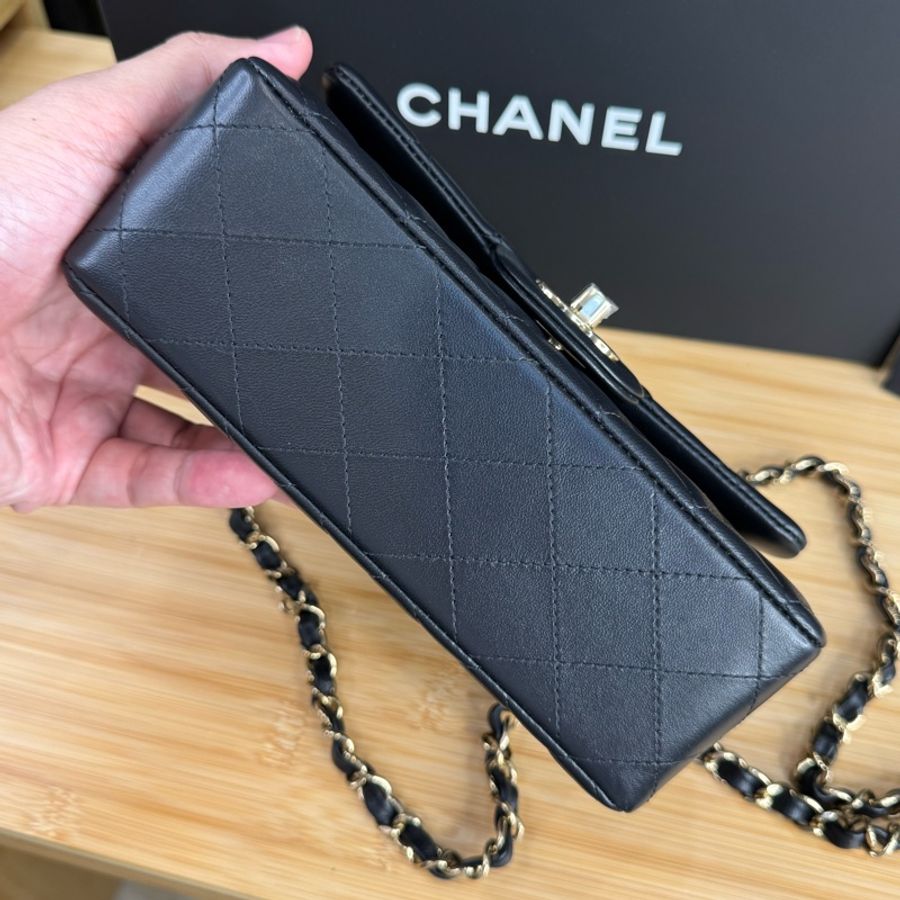 CHANEL 黑色經典coco金釦經典口蓋CF20鍊包❤️🔥2025年離櫃-7