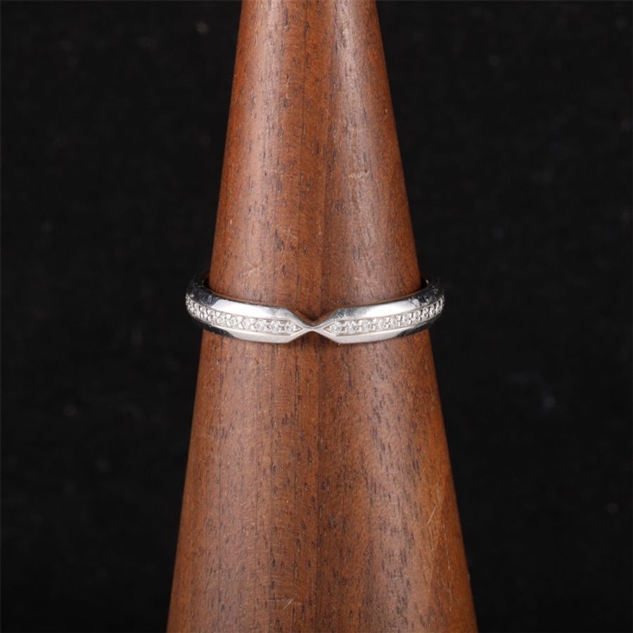 TIFFANY&CO(蒂芙尼) 鑽石 pt950 Harmony 珠鏈式 單排鑽 戒指 51-0
