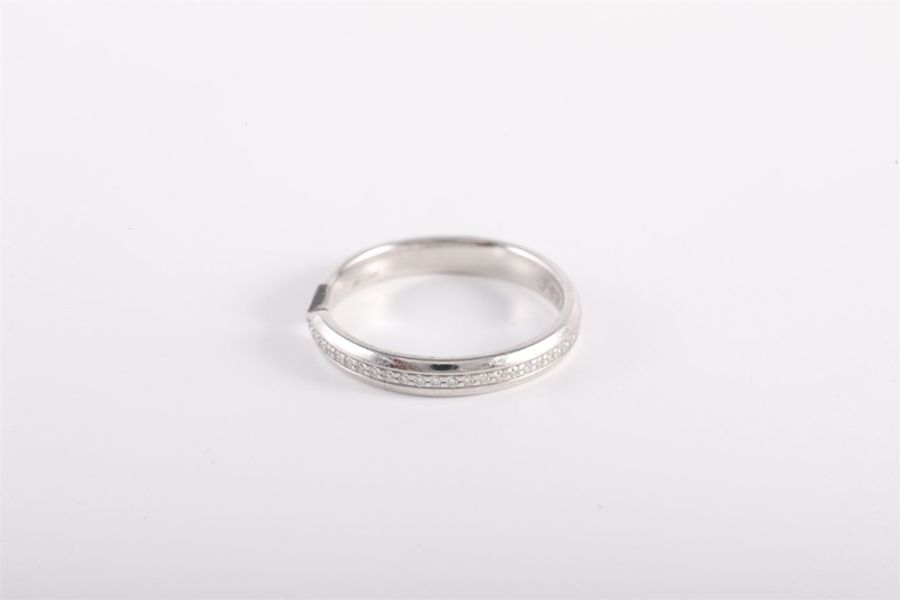 TIFFANY&CO(蒂芙尼) 鑽石 pt950 Harmony 珠鏈式 單排鑽 戒指 51-4
