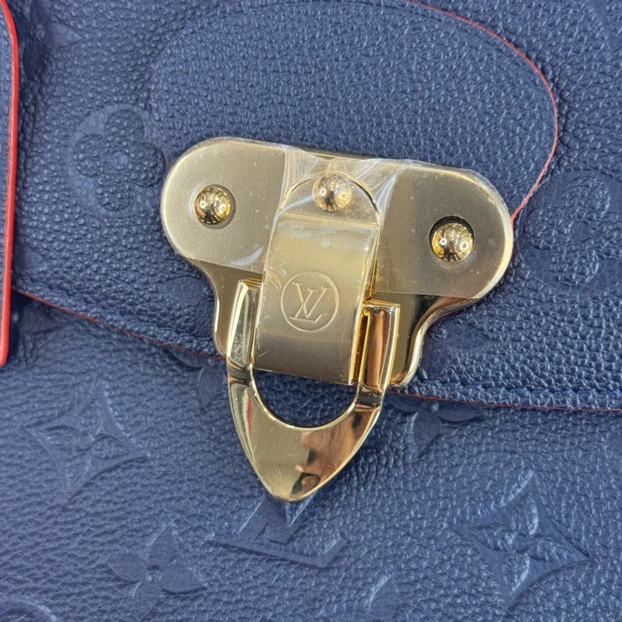 Louis Vuitton 深藍牛皮原花壓紋George MM手提/斜背🏌🏻‍♀️穩重氣質-1