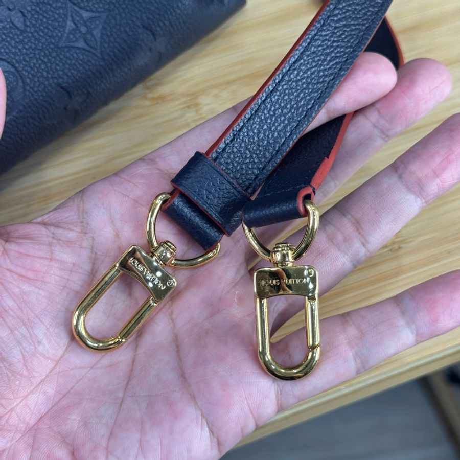 Louis Vuitton 深藍牛皮原花壓紋George MM手提/斜背🏌🏻‍♀️穩重氣質-19