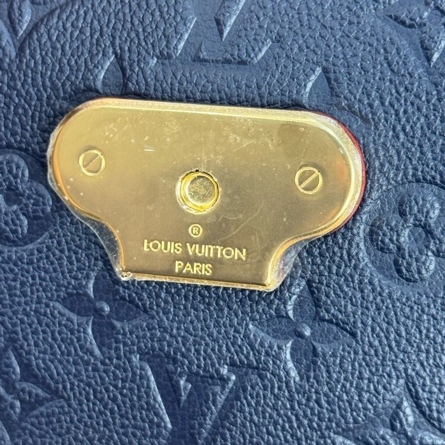 Louis Vuitton 深藍牛皮原花壓紋George MM手提/斜背🏌🏻‍♀️穩重氣質-26