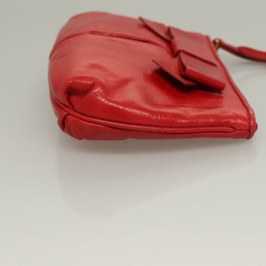 【日本直送】Miu Miu 配件包 皮革 紅色 金色 正品 ac3852-2