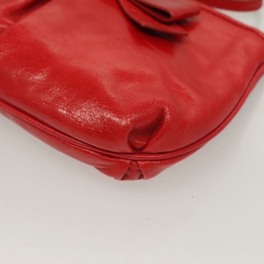 【日本直送】Miu Miu 配件包 皮革 紅色 金色 正品 ac3852-13